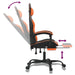 Scaun de gaming cu suport picioare, negru/oranj, piele eco - WALTI WALTI