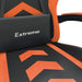 Scaun de gaming cu suport picioare, negru/oranj, piele eco - WALTI WALTI