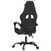Scaun de gaming cu suport picioare, negru/camuflaj, piele eco - WALTI WALTI