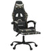 Scaun de gaming cu suport picioare, negru/camuflaj, piele eco - WALTI WALTI