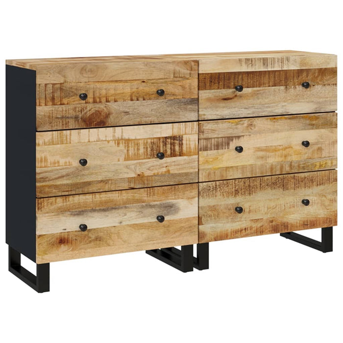 Servante, 2 buc., 60x33x75 cm, lemn de mango nefinisat WALTI