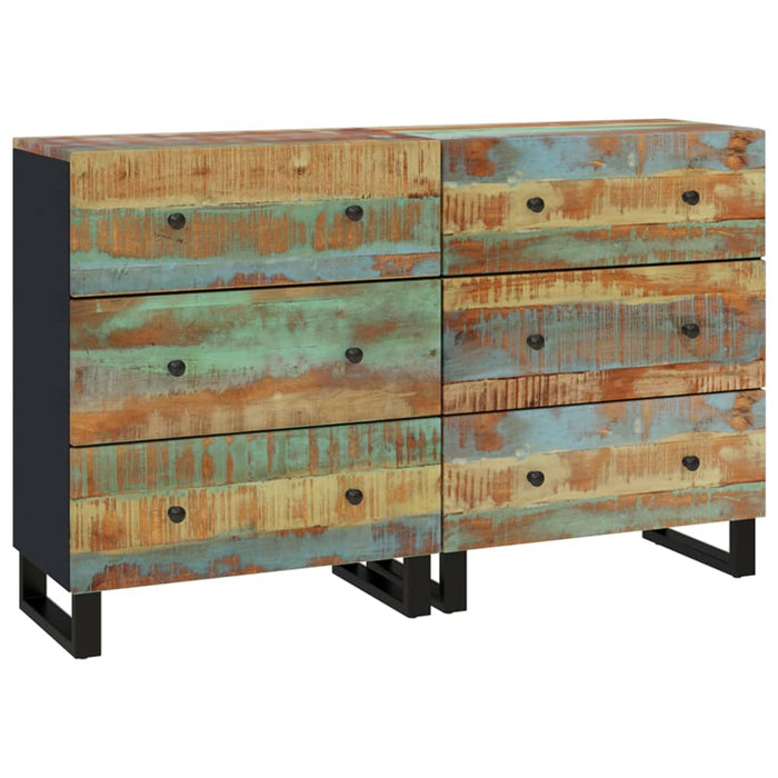Servante, 2 buc., 60x33x75 cm, lemn masiv reciclat WALTI