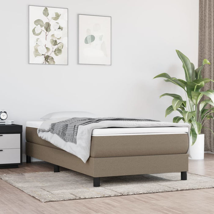Cadru de pat cu arcuri Taupe 80x200 cm țesătură WALTI