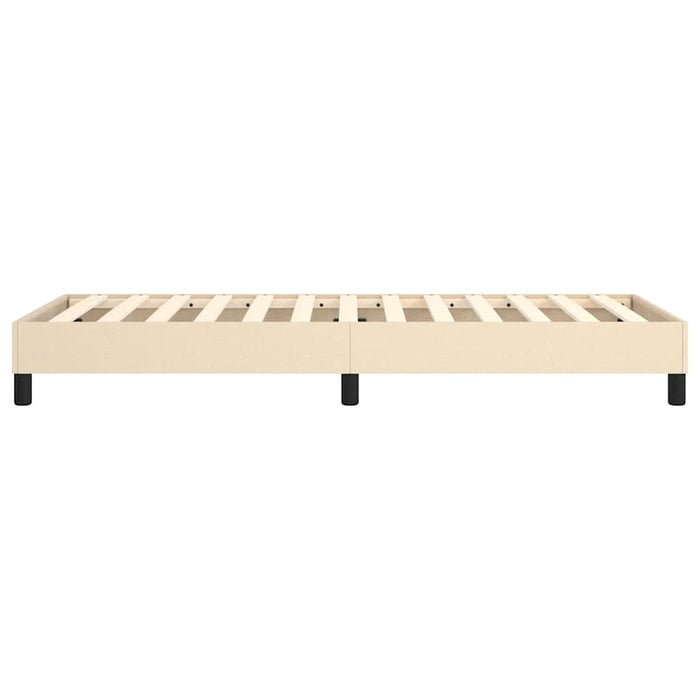 Cadru de pat cu arcuri cremă 80x200 cm țesătură WALTI