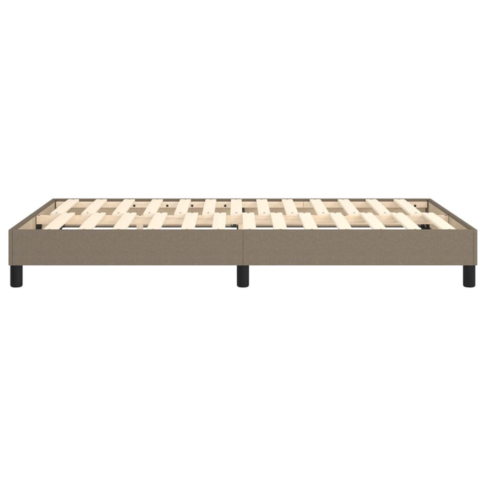 Cadru de pat cu arcuri, gri taupe, 120x200 cm, textil WALTI