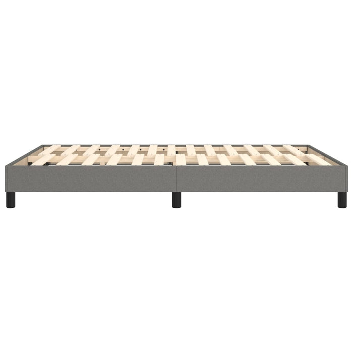 Cadru de pat cu arcuri, gri închis, 140x190 cm, textil WALTI