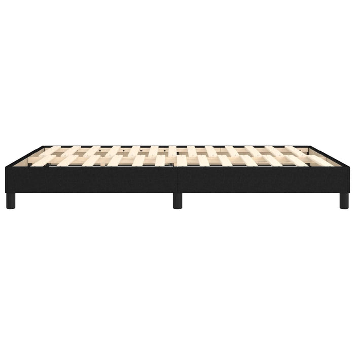 Cadru de pat cu arcuri, negru, 140x190 cm, textil WALTI