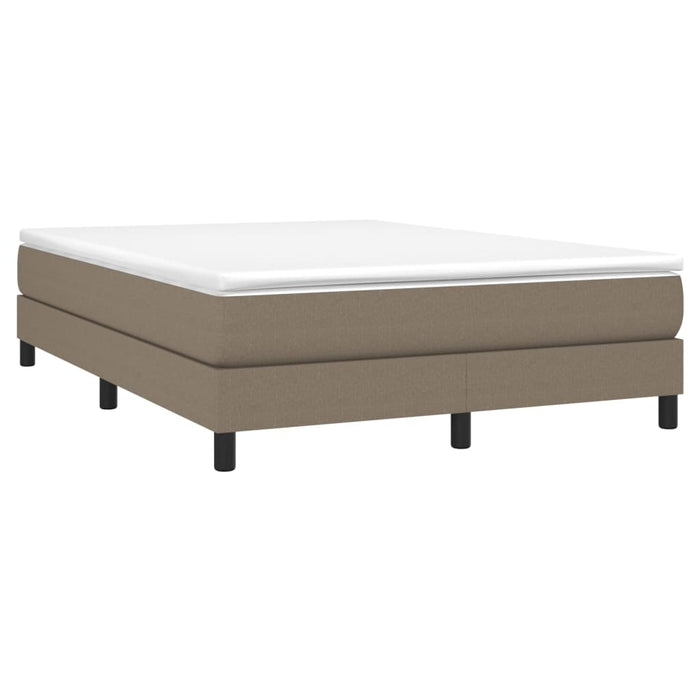 Cadru de pat cu arcuri, gri taupe, 140x190 cm, textil WALTI