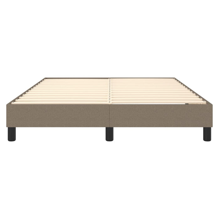 Cadru de pat cu arcuri, gri taupe, 140x190 cm, textil WALTI