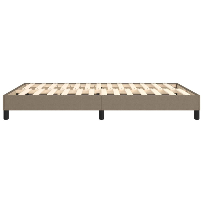 Cadru de pat cu arcuri, gri taupe, 140x190 cm, textil WALTI