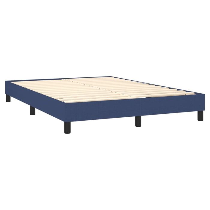 Cadru de pat cu arcuri, albastru, 140x190 cm, textil WALTI