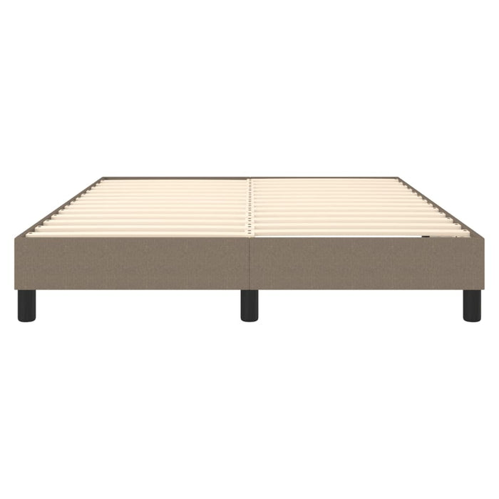 Cadru de pat cu arcuri, gri taupe, 140x200 cm, textil WALTI