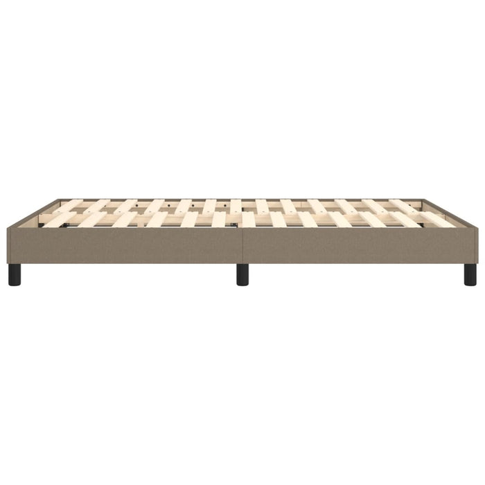 Cadru de pat cu arcuri, gri taupe, 140x200 cm, textil WALTI
