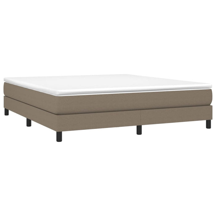 Cadru de pat cu arcuri, gri taupe, 160x200 cm, textil WALTI
