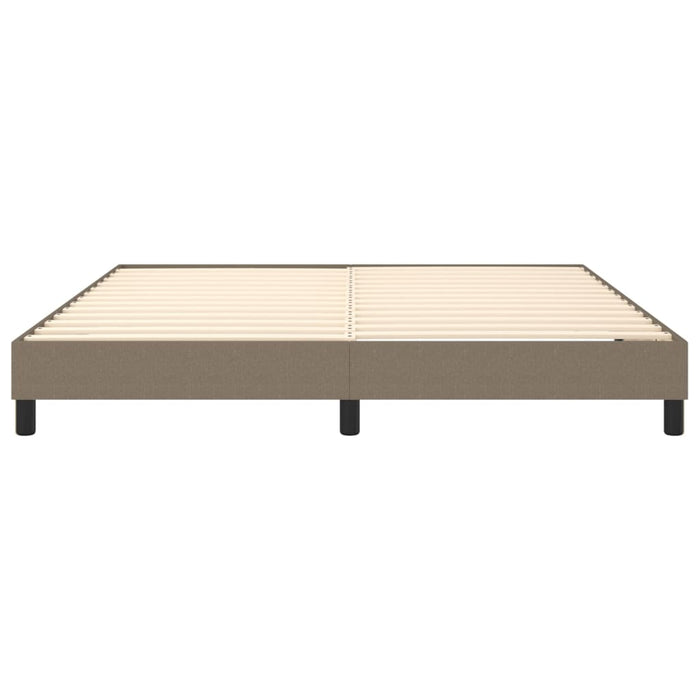 Cadru de pat cu arcuri, gri taupe, 160x200 cm, textil WALTI