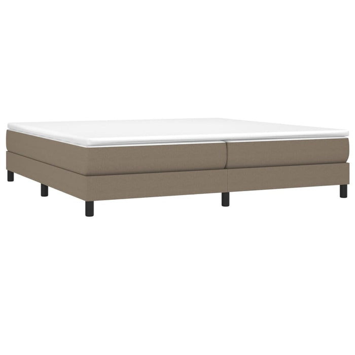 Cadru de pat cu arcuri, gri taupe, 200x200 cm, textil WALTI