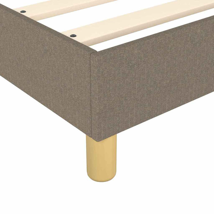 Cadru de pat cu arcuri Taupe 80x200 cm țesătură WALTI