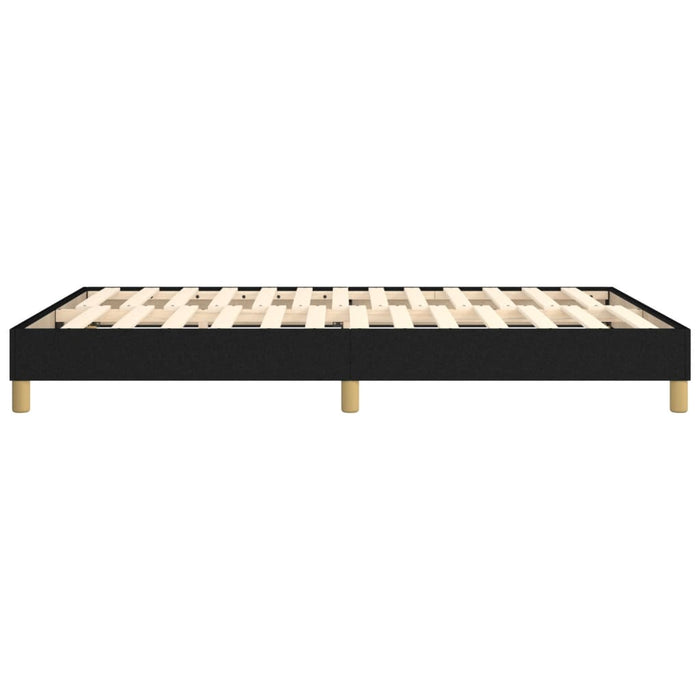 Cadru de pat cu arcuri, negru, 140x190 cm, textil WALTI