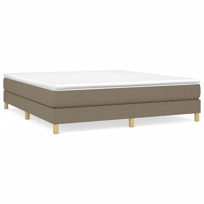 Cadru de pat cu arcuri, gri taupe, 180x200 cm, textil WALTI