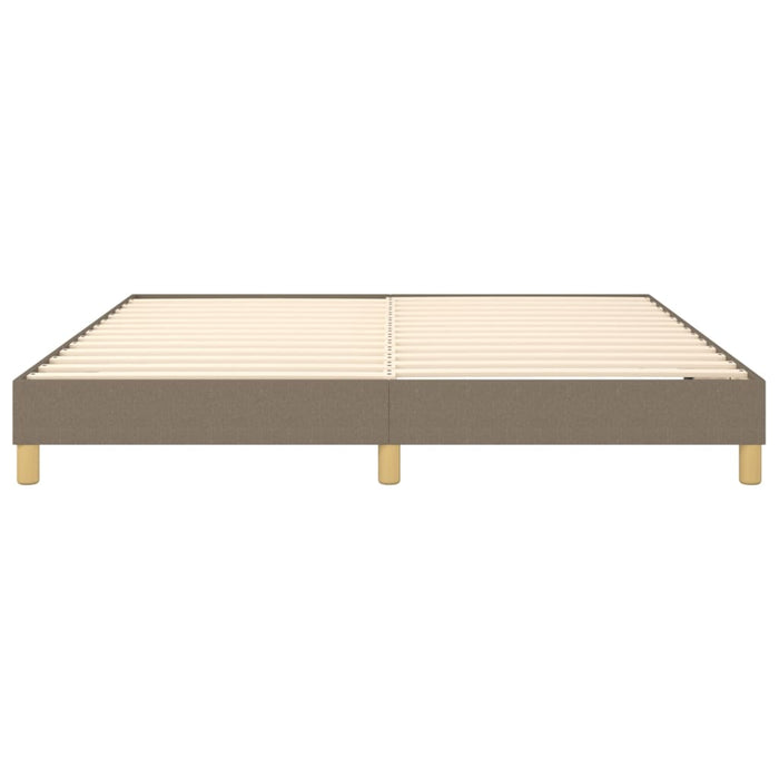 Cadru de pat cu arcuri, gri taupe, 180x200 cm, textil WALTI