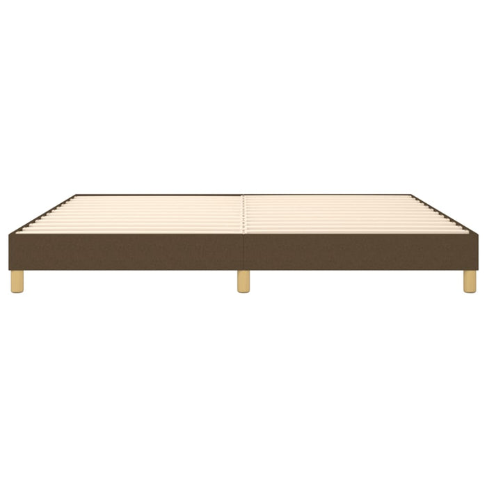 Cadru de pat fără saltea, maro închis, 200x200 cm, textil - WALTI WALTI