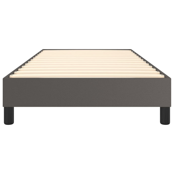 Cadru de pat cu arcuri, gri, 80x200 cm, piele ecologică - WALTI WALTI