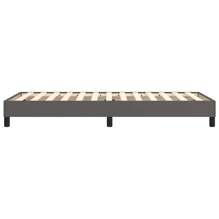 Cadru de pat cu arcuri, gri, 80x200 cm, piele ecologică - WALTI WALTI