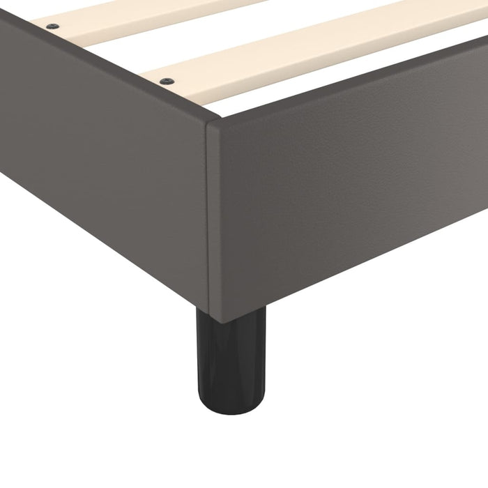 Cadru de pat cu arcuri, gri, 80x200 cm, piele ecologică - WALTI WALTI