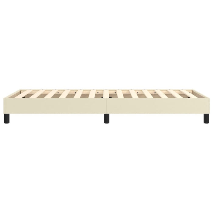 Cadru de pat cu arcuri, crem, 90x190 cm, piele ecologică WALTI