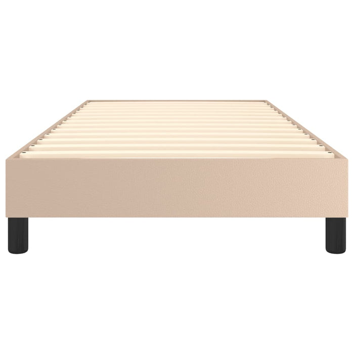 Cadru de pat cu arcuri, cappuccino, 90x200 cm, piele ecologică WALTI