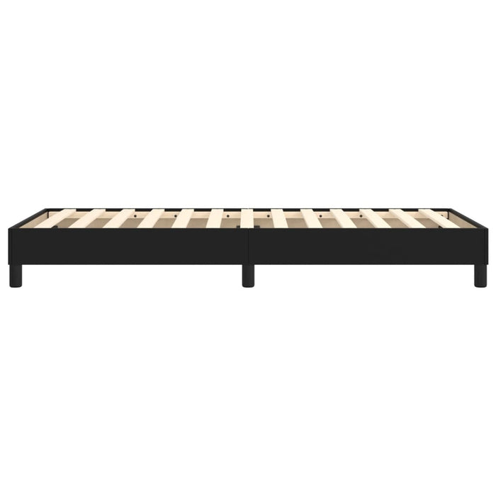 Cadru de pat cu arcuri, negru, 100x200 cm, piele ecologică WALTI