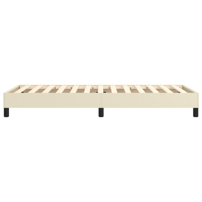 Cadru de pat cu arcuri, crem, 100x200 cm, piele ecologică WALTI
