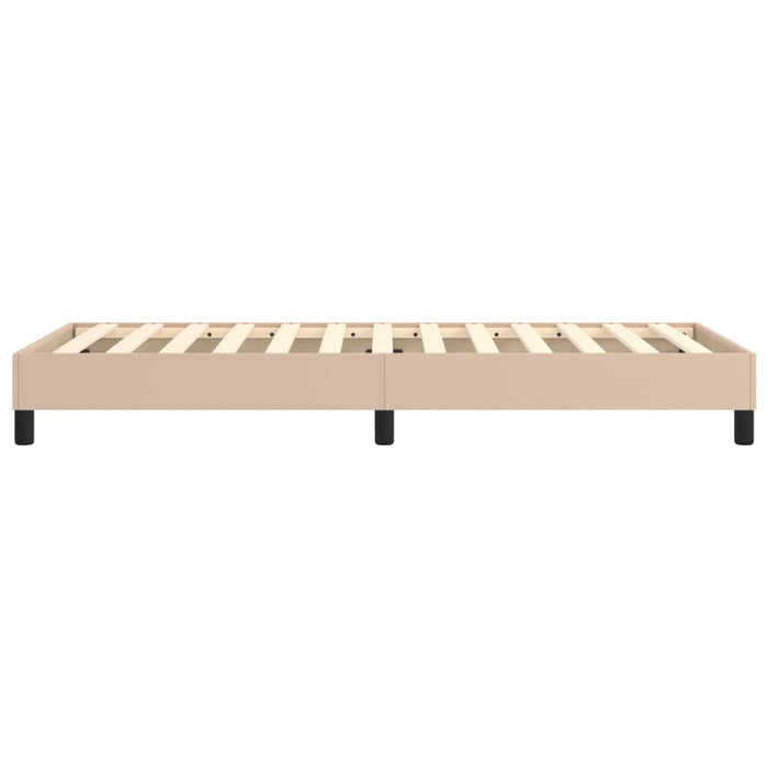Cadru de pat cu arcuri, cappuccino, 100x200 cm, piele ecologică WALTI