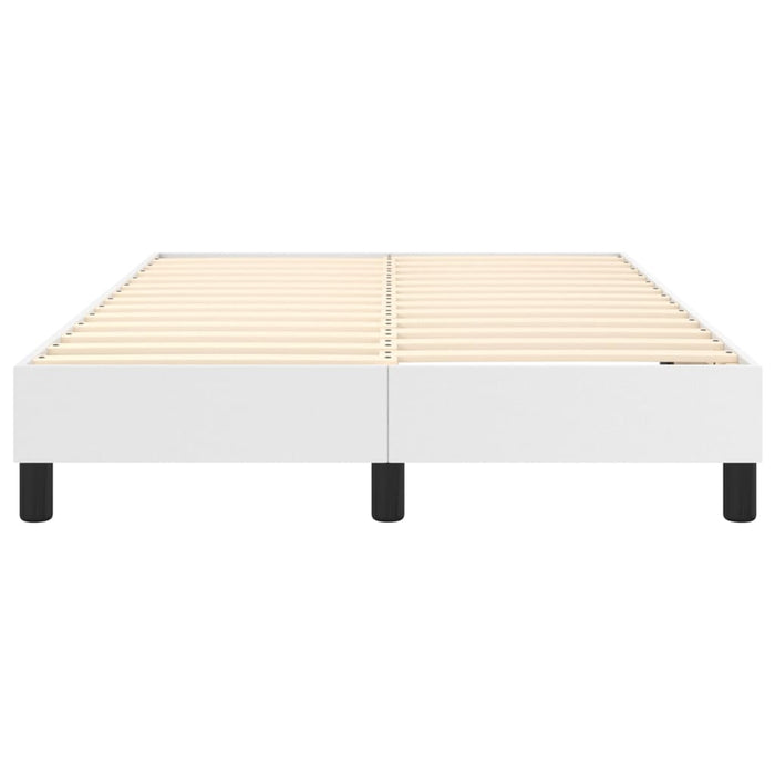 Cadru de pat cu arcuri, alb, 120x200 cm, piele ecologică WALTI