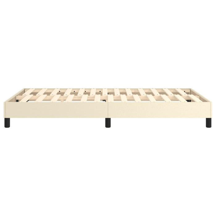 Cadru de pat cu arcuri, crem, 120x200 cm, piele ecologică WALTI