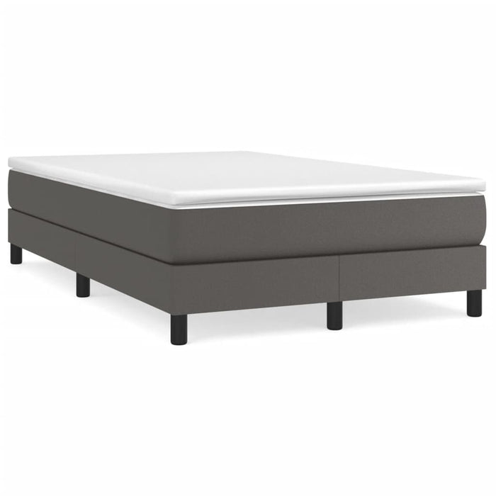 Cadru de pat cu arcuri, gri, 120x200 cm, piele ecologică WALTI