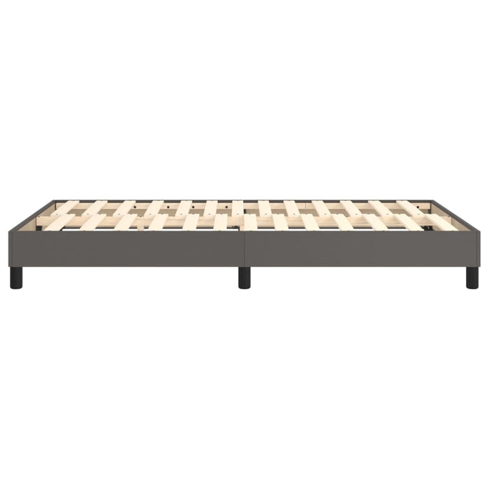 Cadru de pat cu arcuri, gri, 120x200 cm, piele ecologică WALTI