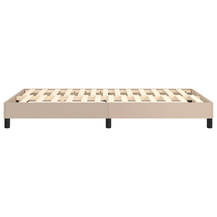 Cadru de pat cu arcuri, cappuccino, 120x200 cm, piele ecologică WALTI