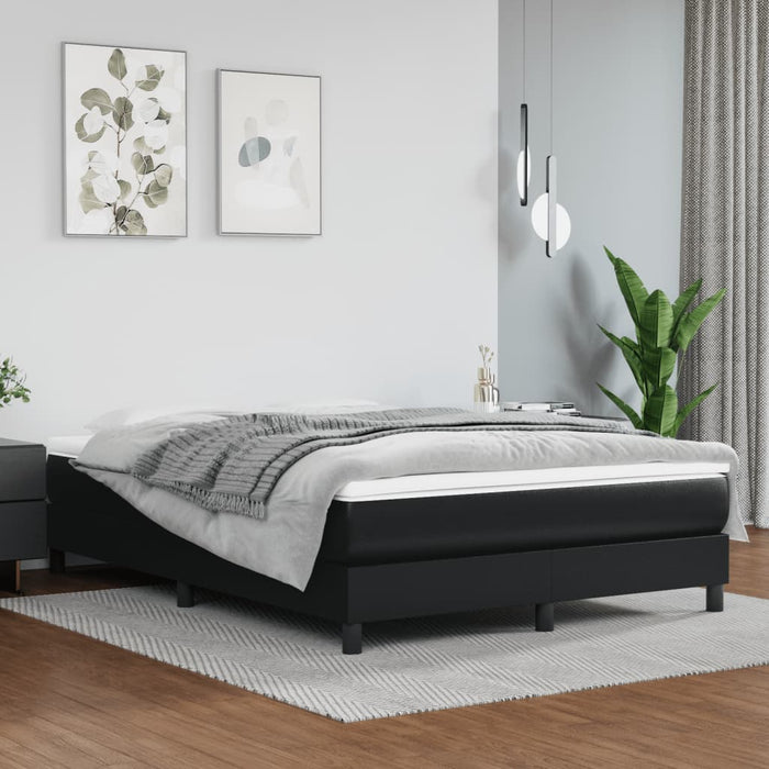 Cadru de pat, negru, 140x190 cm, piele ecologică - WALTI WALTI