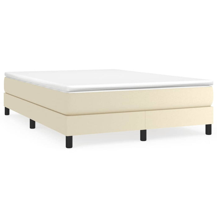 Cadru de pat cu arcuri, crem, 140x190 cm, piele ecologică WALTI