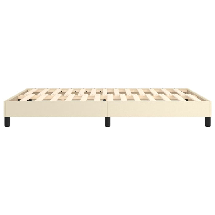 Cadru de pat cu arcuri, crem, 140x190 cm, piele ecologică WALTI