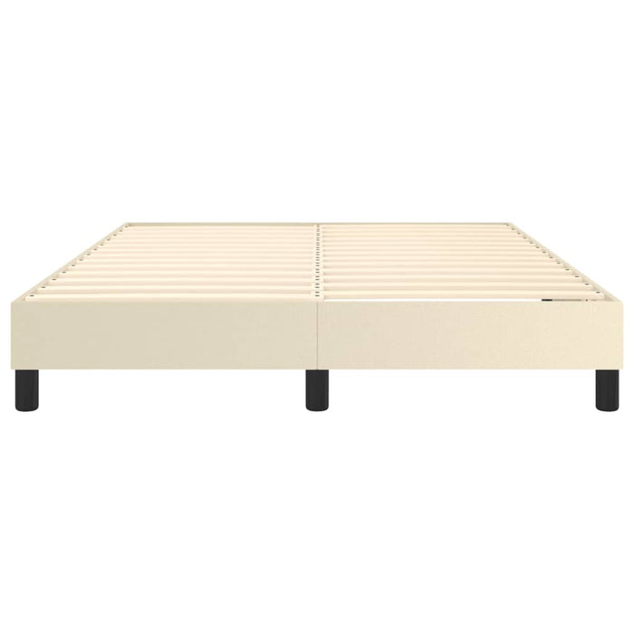 Cadru de pat cu arcuri, crem, 140x200 cm, piele ecologică WALTI
