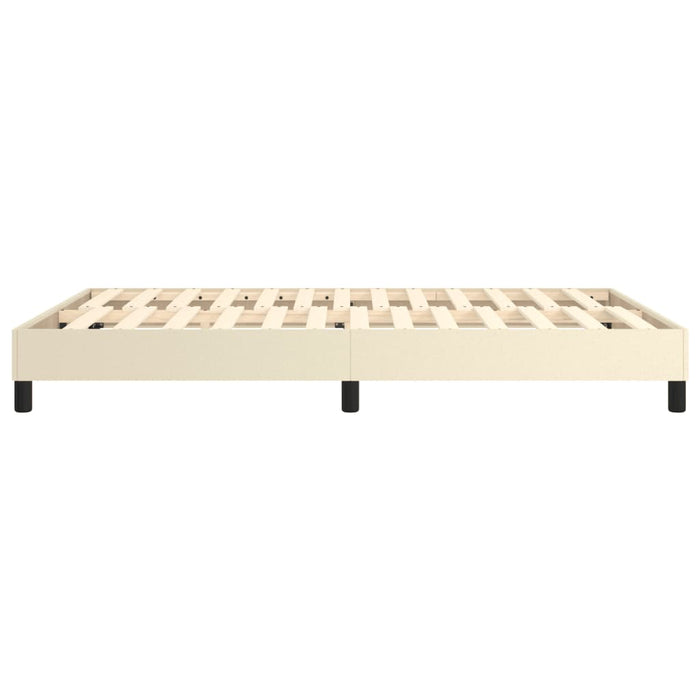 Cadru de pat cu arcuri, crem, 140x200 cm, piele ecologică WALTI