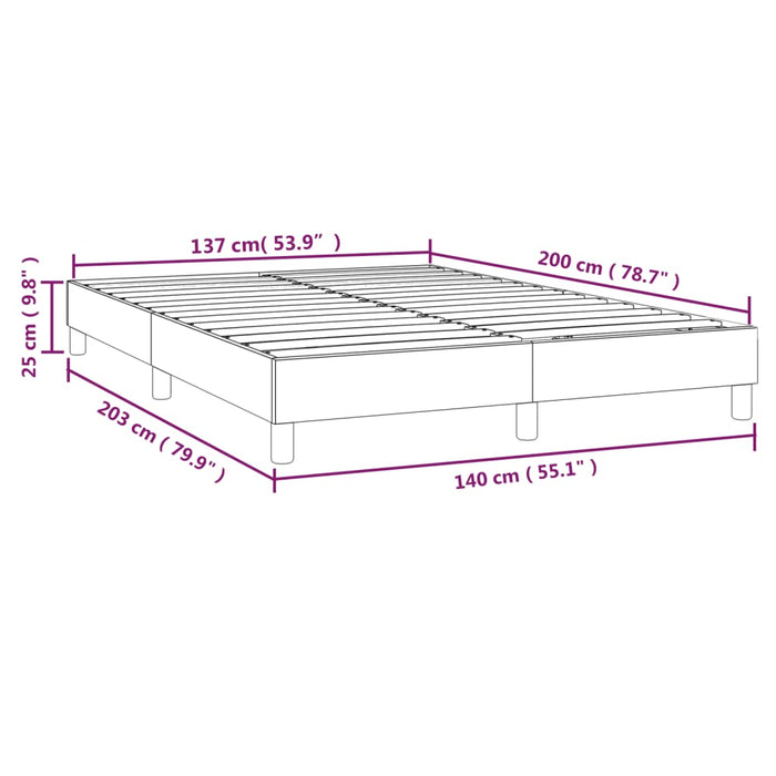 Cadru de pat, gri, 140x200 cm, piele ecologică - WALTI WALTI