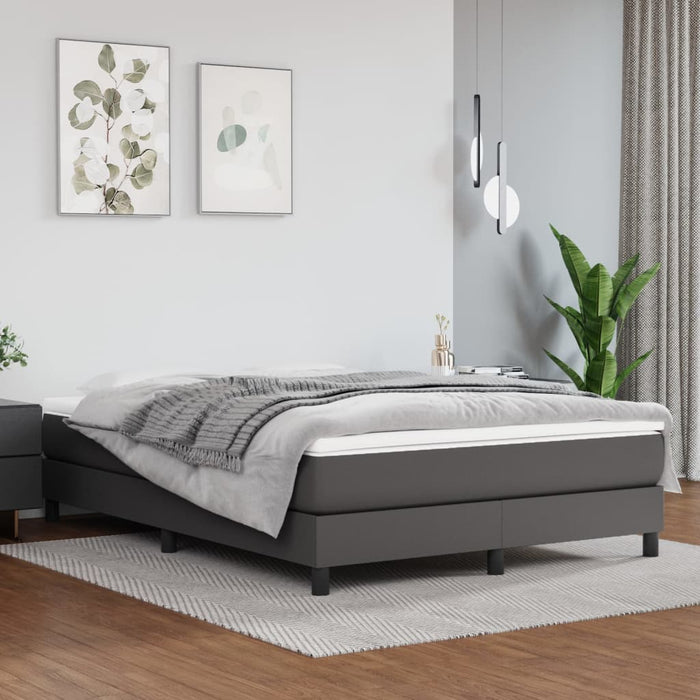 Cadru de pat, gri, 140x200 cm, piele ecologică - WALTI WALTI