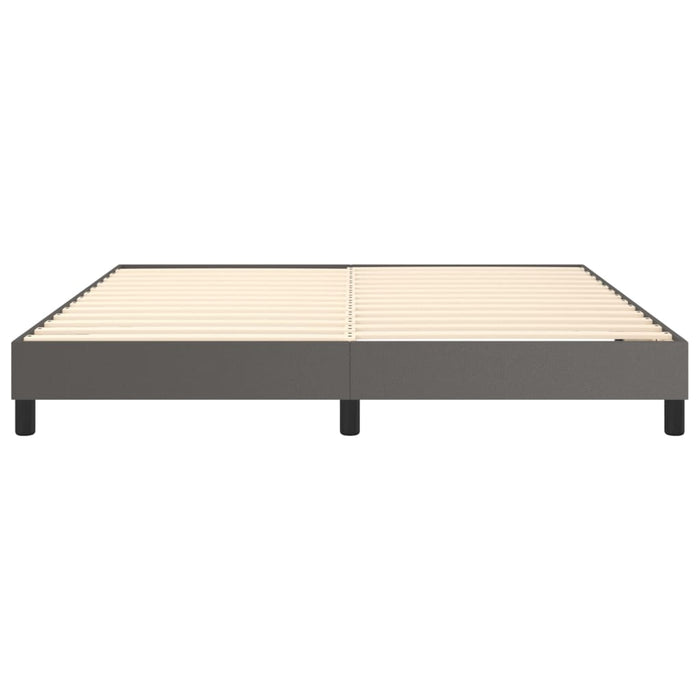 Cadru de pat cu arcuri, gri, 160x200 cm, piele ecologică WALTI