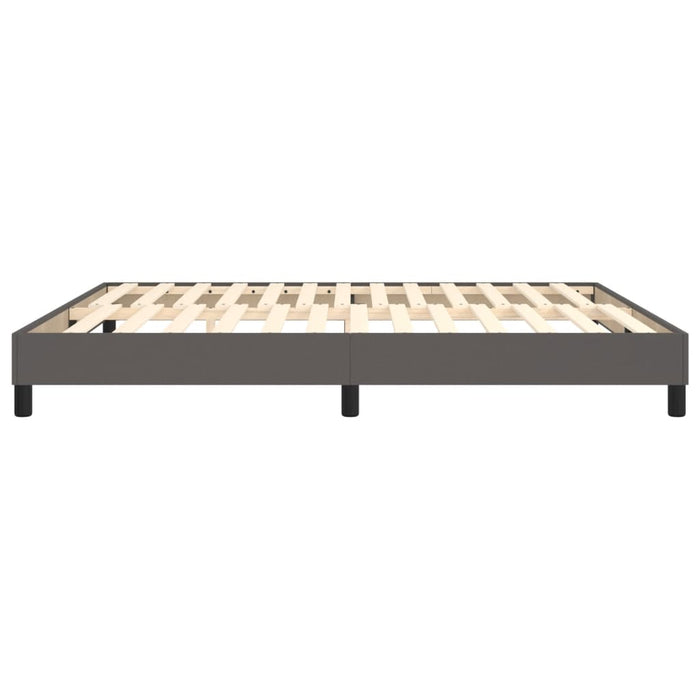 Cadru de pat cu arcuri, gri, 160x200 cm, piele ecologică WALTI