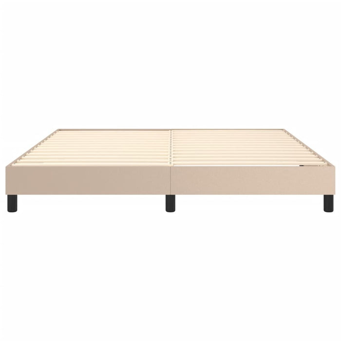 Cadru de pat cu arcuri, cappuccino, 160x200 cm, piele ecologică WALTI