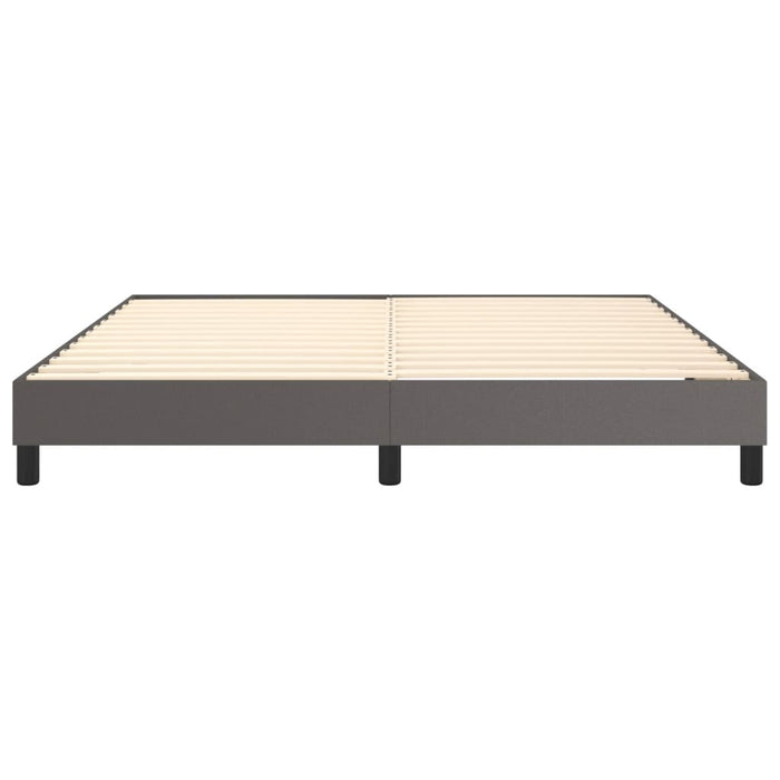 Cadru de pat cu arcuri, gri, 180x200 cm, piele ecologică WALTI
