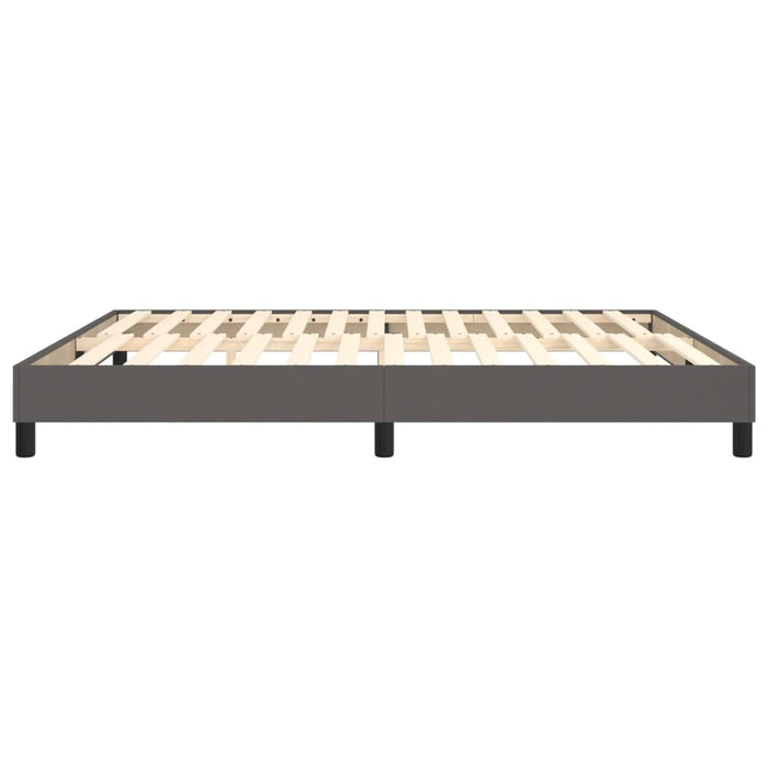 Cadru de pat cu arcuri, gri, 180x200 cm, piele ecologică WALTI